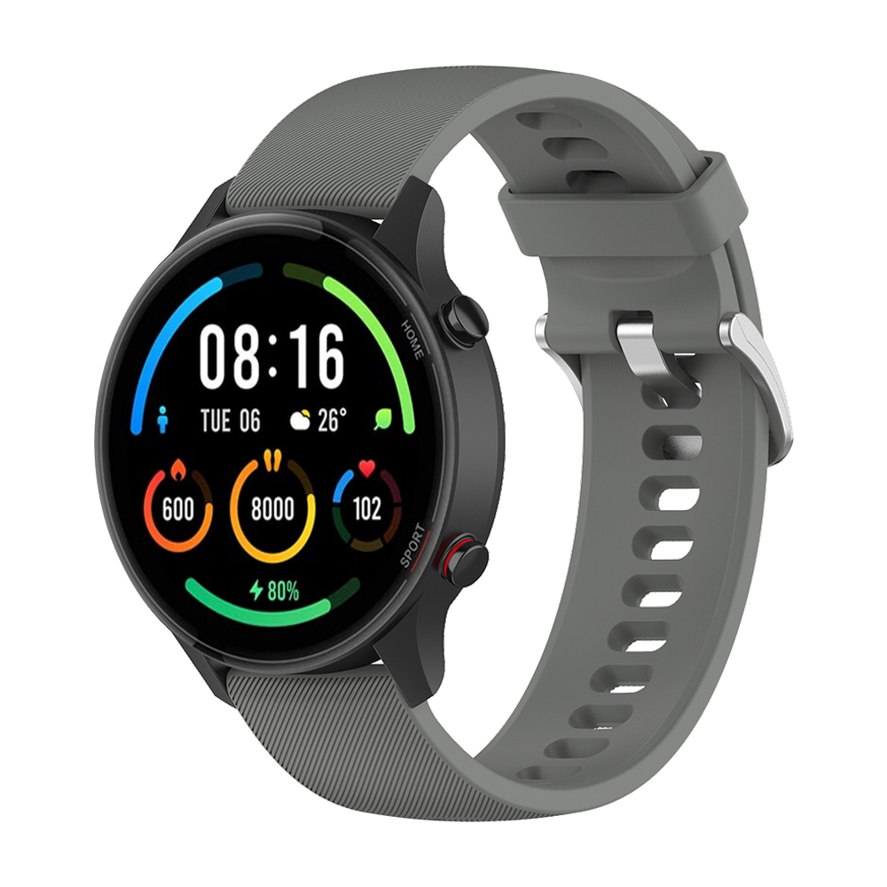 22mm blød silikone urrem til xiaomi mi watch color sportsurrem armbånd til xiaomi watch  s1 pro /s1 active /s2/ color 2: Kul sort