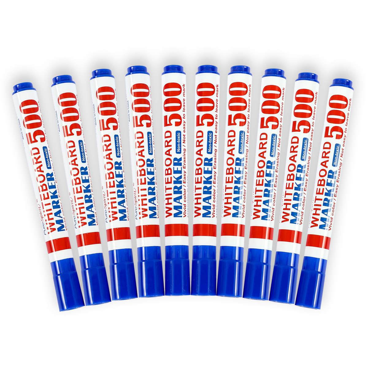 Pennarello per lavagna bianca da 10 pezzi, pennarello per lavagna nera blu rossa per ufficio scolastico: Blu