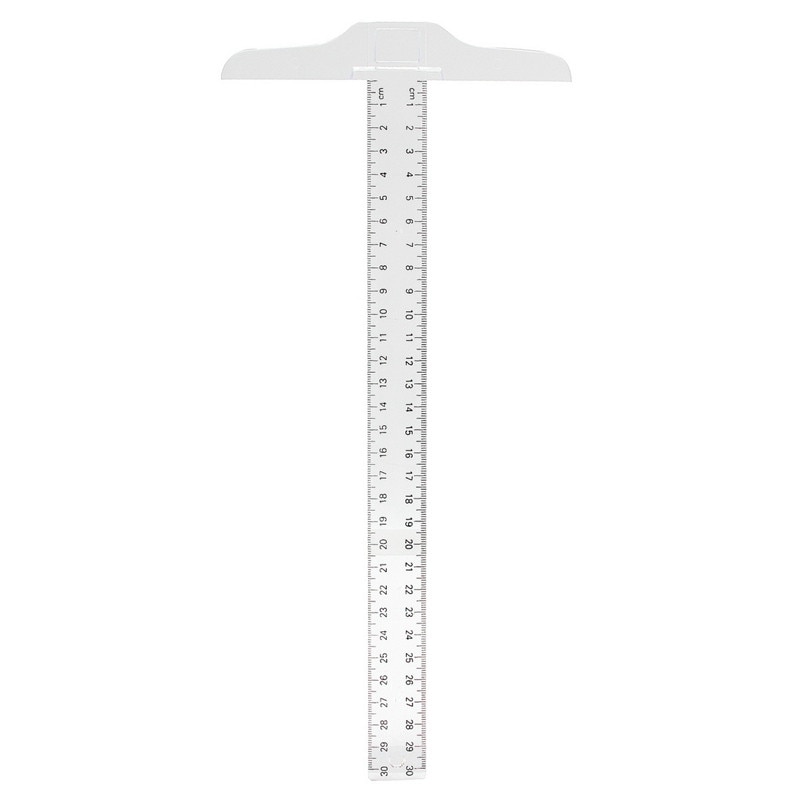 ¡Novedad! regla en forma de T de plástico de 12 pulgadas, medidas transparentes, regla recta, herramienta de medida para dibujar suministros de pintura