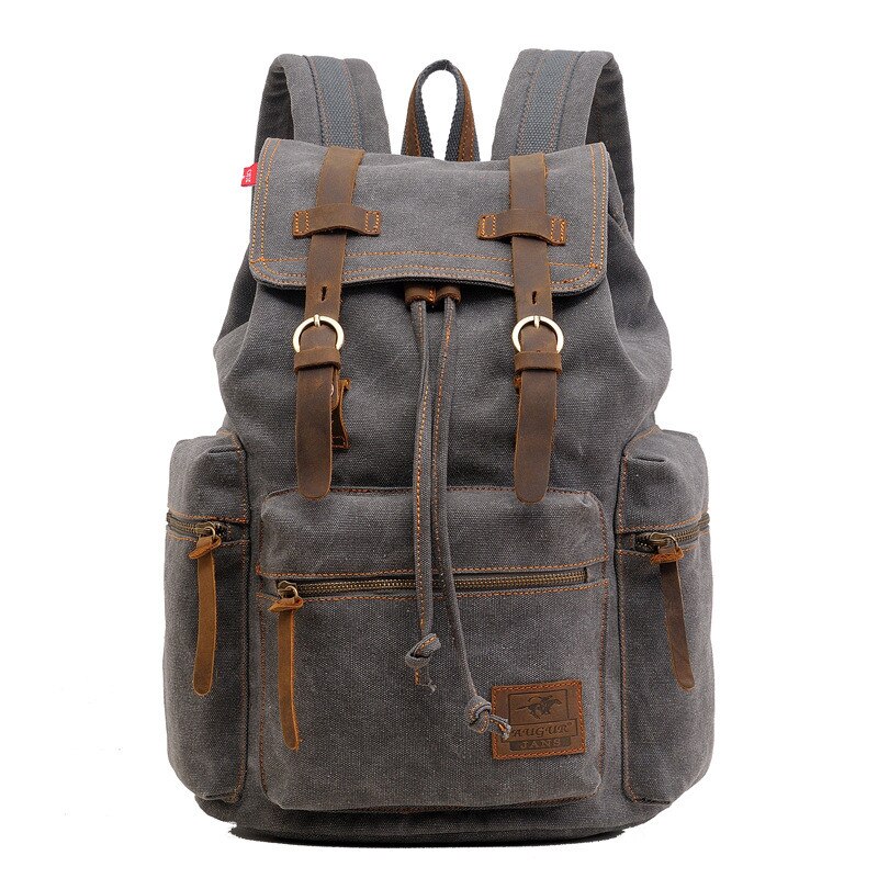 WiMa Wales Vintage Green - Canvas - leer - rugzak - rugtas - backpack