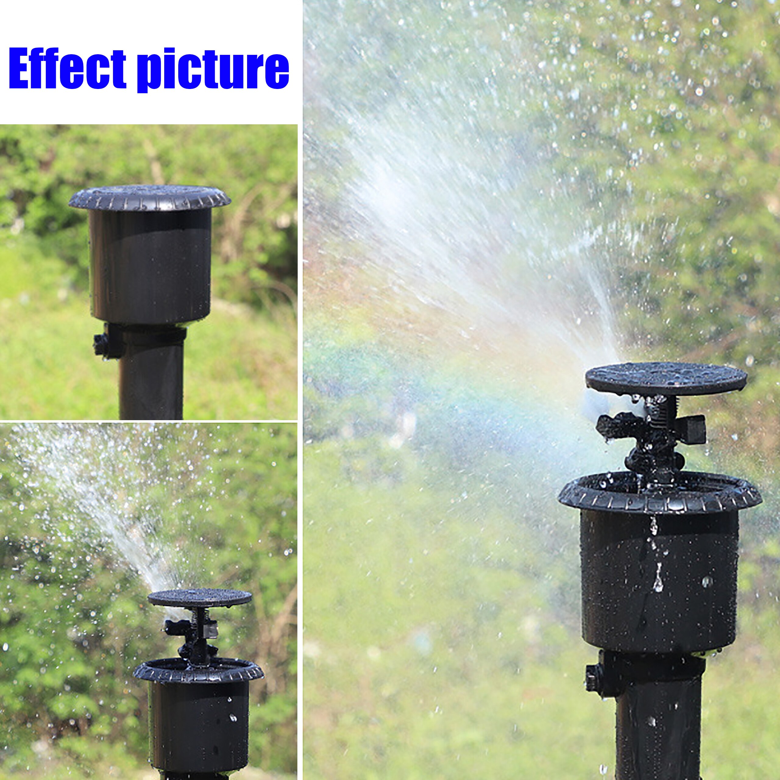 1/2" 3/4" Thread Pop Up Rotating Sprinkler Football Field Golf Lawn Garden Irrigation Buried Sprinkler Built-in Rocker Nozzle