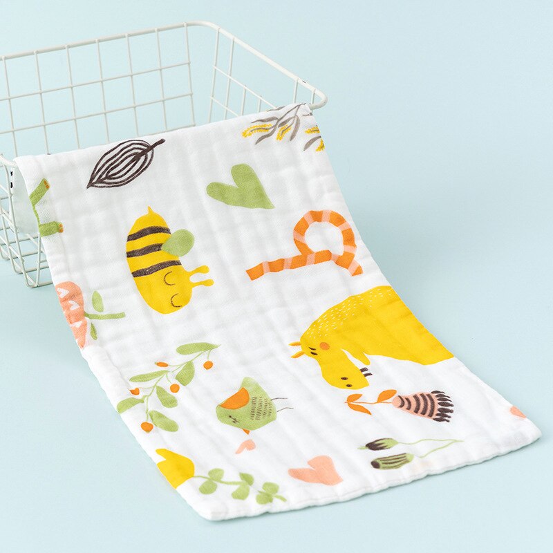6 Lagen Van Mousseline Gaas Mousseline Katoenen Zachte Baby Handdoeken Veeg Gezicht Doeken Handdoek Gezicht Zakdoek Zuigelingen Baden Feeding Washc