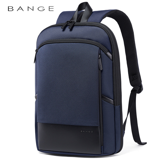 BANGE Men Business Waterproof 15.6" Laptop Backpack Male Classic Travel Moto&Biker Light Scalable Shoulder Bags