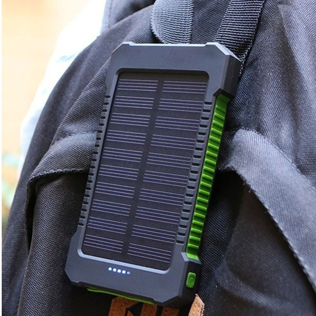 Solar Power Bank Battery Charger 20000 mAh High Capacity Waterproof dual USB External Polymer Outdoor Light