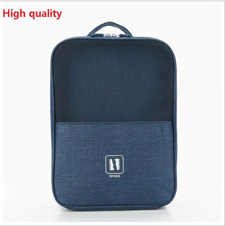 3 Layers Portable Shoes Storage Travel Bags Organizer Mesh Sorting Pouch Dustproof Bags Waterproof Unisex Shoes Covers Tote Bag: Good Dark Blue