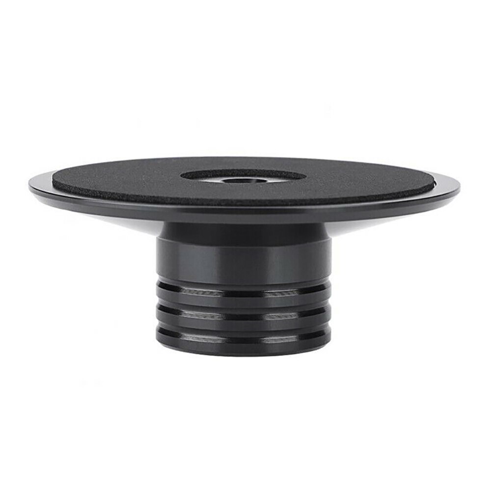 Aluminiowy Stabilizator Krążka LP Vinyl - Redukcja Wibracji - Stabilny Zacisk: Czarny