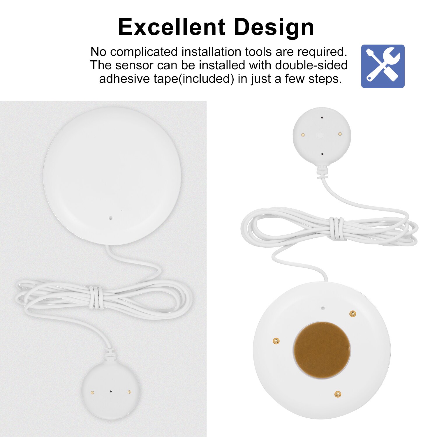 WIFI Water Leak Sensor Water Leakage Intrusion Detector Alert Water Level Overflow Alarm App Remote Control For Alexa Google