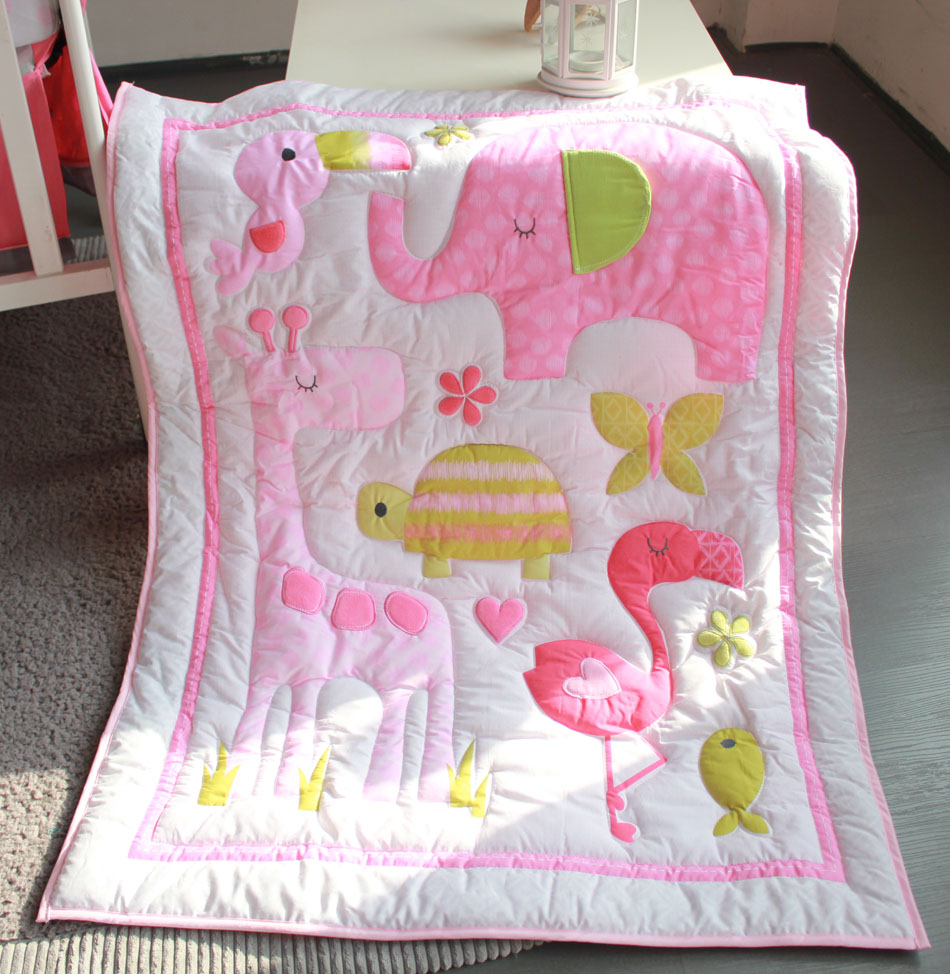 Katoenen Baby Quilt Trooster Deken Voor Pasgeboren Cartoon Gedrukt Gezonde Spelen Matras Pretty En Cheep