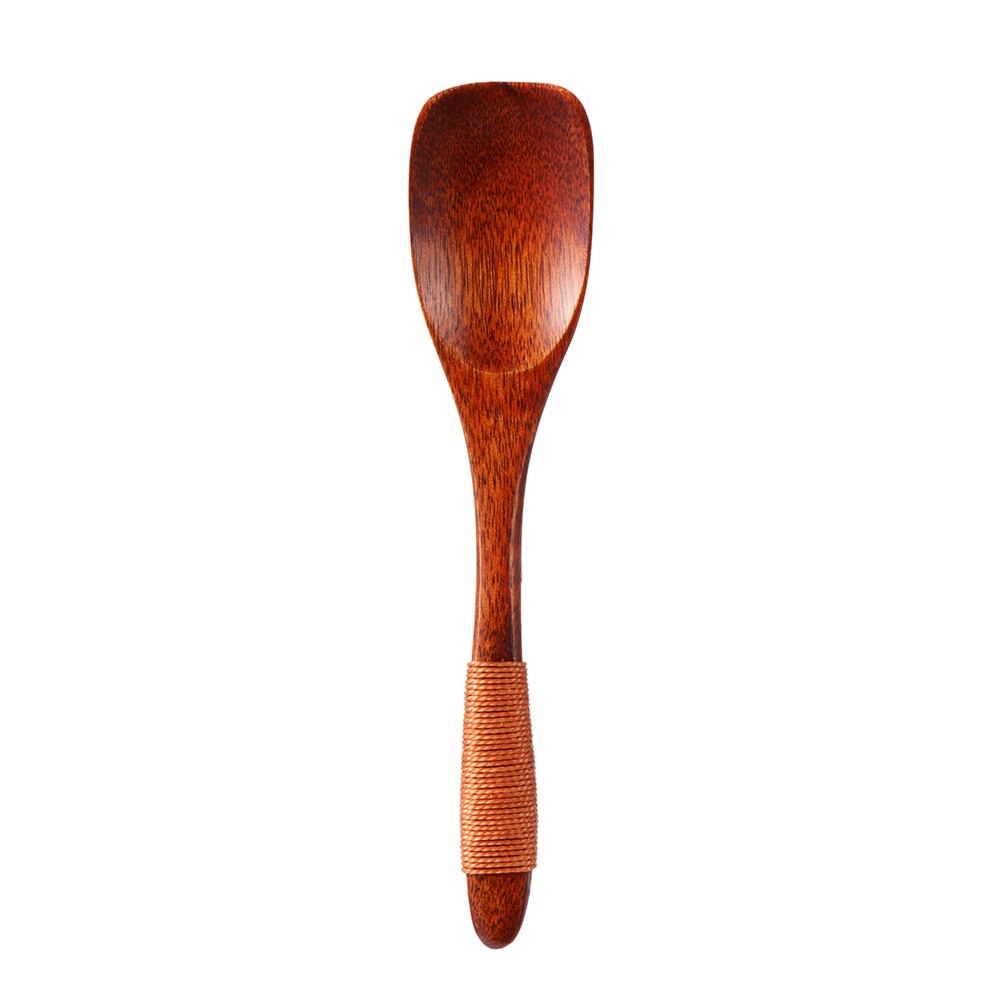 Handgemaakte Houten Lepels Grote Lange Steel Lepel Kids Houten Lepel Rijst Soep Dessert Lepel Koffer Thee Mengen Servies: 05