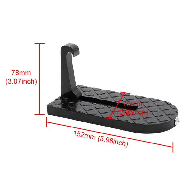For Suzuki Jimny JB74 Foldable Car Door Step Pedal Auto Rooftop Luggage Ladder Hooked Foot Pegs Doorstep Safety Hammer