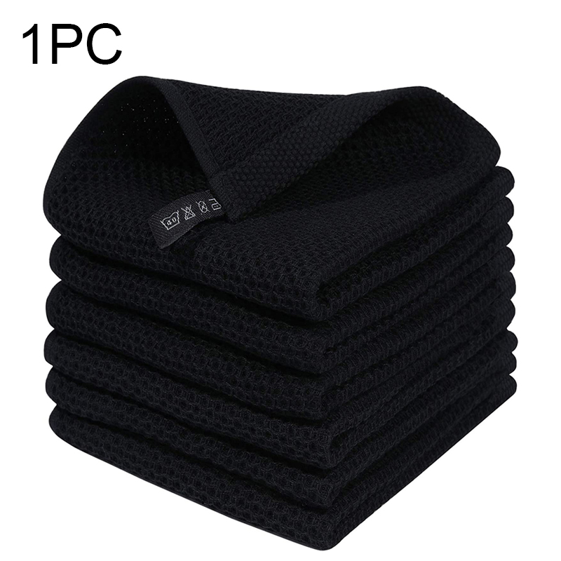 Toalha de algodão macia absorvente pano de prato cozinha favo de mel toalha de lavagem de rosto respirável pano de limpeza doméstica pano de lavagem: Luz amarela / 3pcs