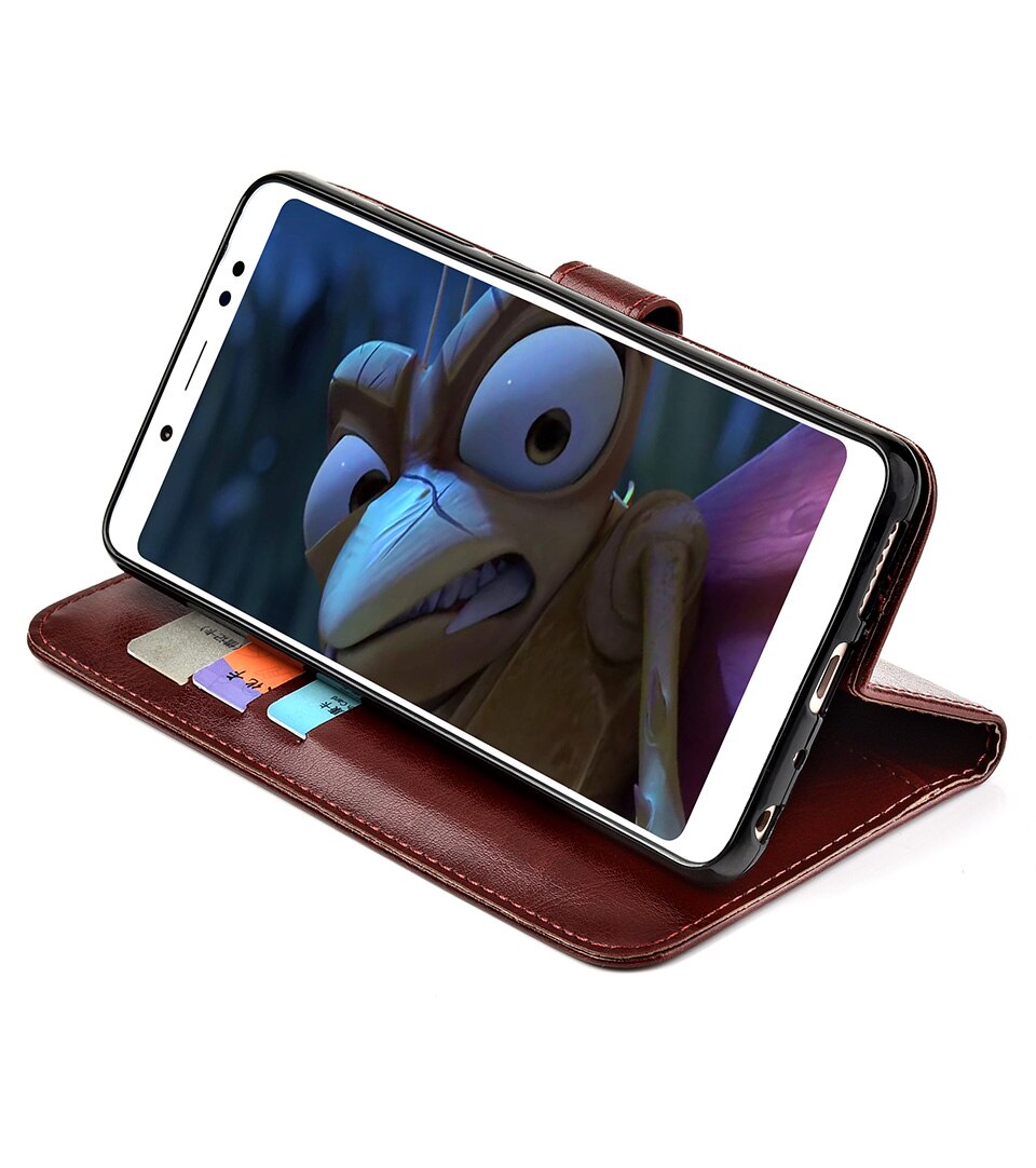 Funda de cuero de lujo para Xiaomi Redmi 6A, funda trasera del teléfono con tapa para Xiaomi Redmi 6 A 6 A 5,45 pulgadas