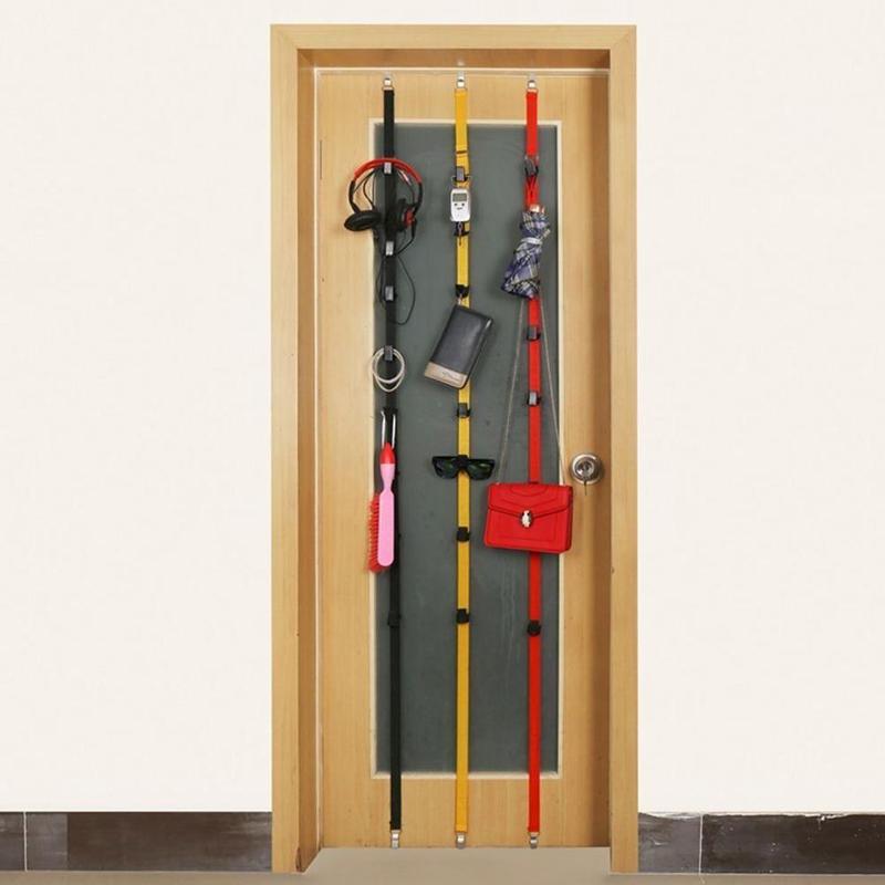 Popular Adjustable Straps Hat Bag Coat Clothes Rack Storage The Kitchen Cabinet Hanger Cupboard Over Door Holders Organizer I9V4
