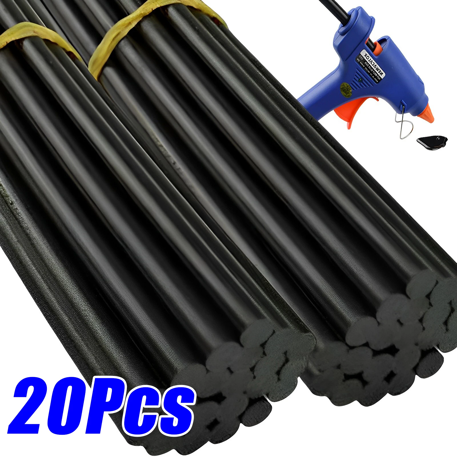 Bâtons de colle pour voiture, 10 pièces, pour débosselage de carrosserie de voiture, noir, colle thermofusible à haute viscosité, bâton à forte adhérence, outil de réparation automobile