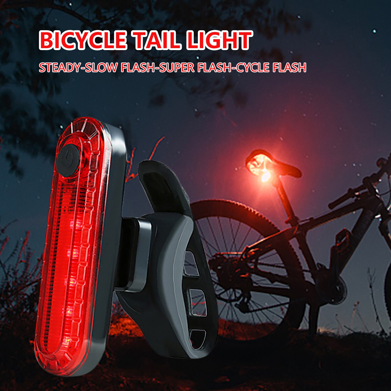 120Lumen Fiets Achterlicht Usb Oplaadbare Fietsen 4 Modi Led Achterlicht Waterdichte Mtb Racefiets Achterlicht Fiets Lamp