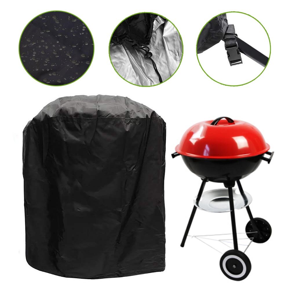 210D Barbecue Grill Cover Outdoor Stof Waterdichte Oxford Doek Zilveren Coating Cover Voor Grill Zware Bbq Cover: 58 x77cm