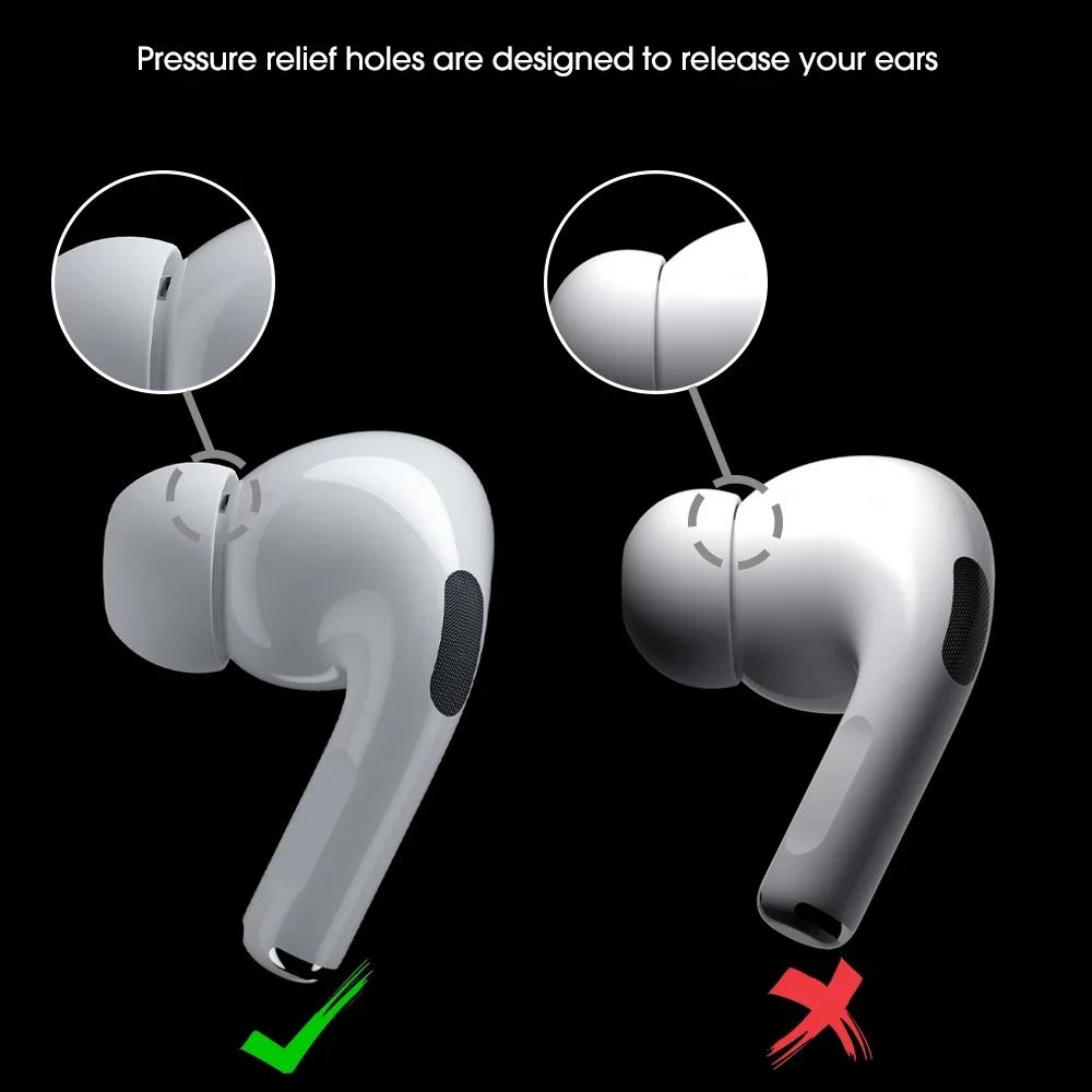 Ersatz-Ohrstöpsel für AirPods Profi 1. 2. Generation 1–4 Paar Ohrstöpsel, Knospen, Silikon-Gummi-Ohrstöpsel, Ohrhörer-Kappe, Gel-Zubehör
