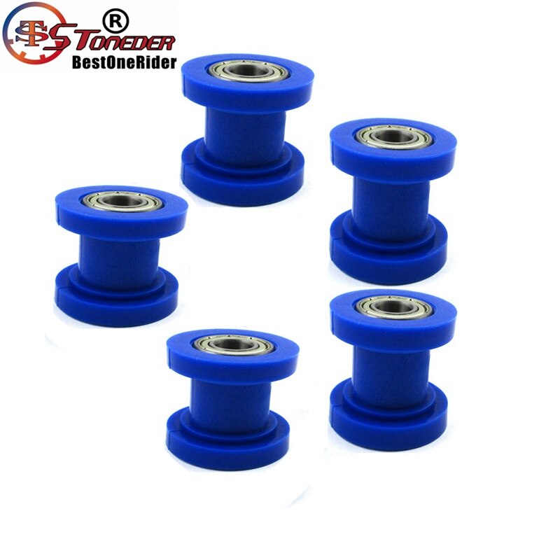 Stoneder 5X10 Mm Blue Rubber Ketting Roller Voor 50cc-250cc Ssr Ycf Imr Apollo Kayo Braaap Piranha dhz Gpx Dirt Bike Motorcycle