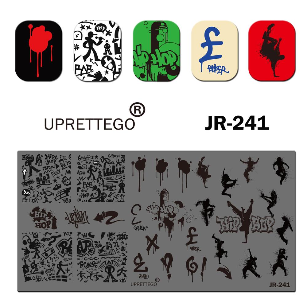 acier inoxydable estampage plaque modèle bois modèle café géométrie noël Hip Hop arbre doigt montre engrenage clou outil JR241-250