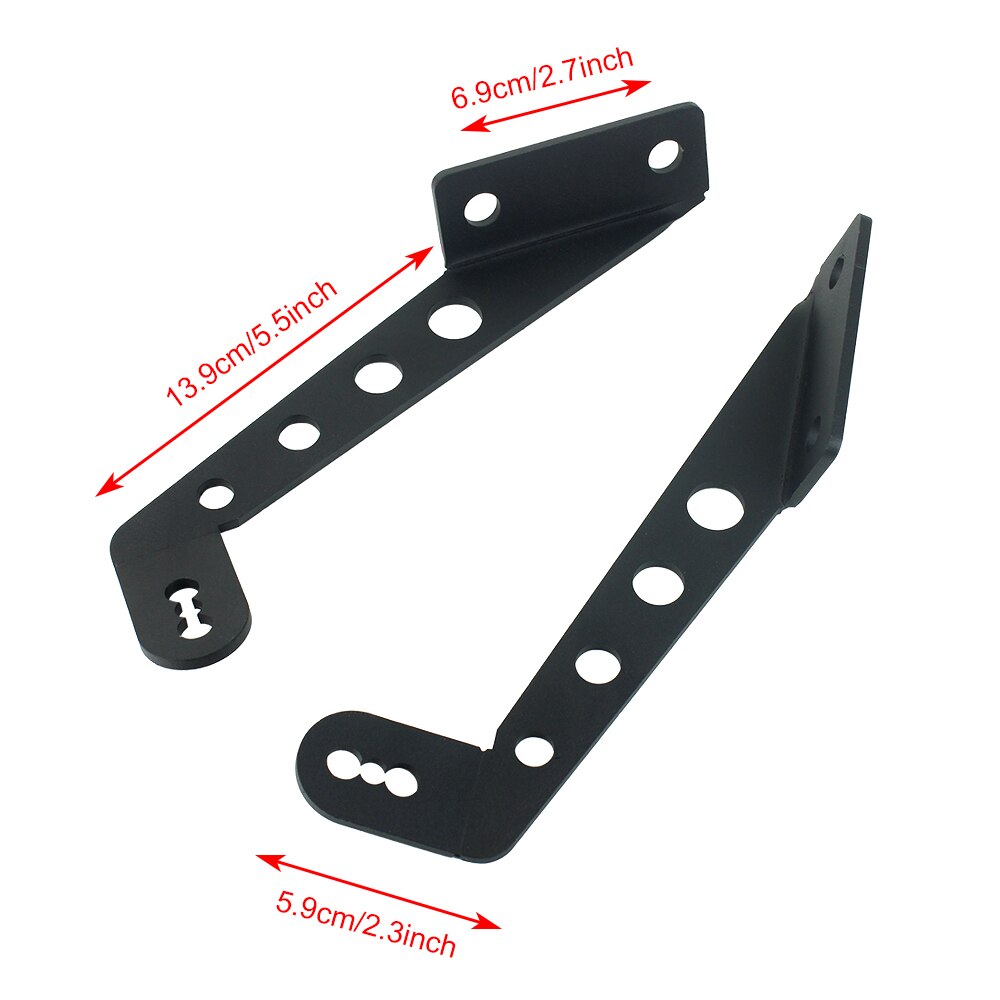 Barra de luz Led para montaje de capó, Kit de soportes de moución delantera para parabrisas para Jeep Wrangler JL , accesorios para coche, 1 par