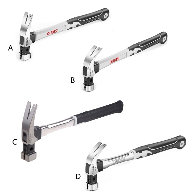 Claw Hammer Magnetic Nail Hammer for Outdoor Camping Daily Work Home Construction Use Impact-Resistant High-Hardness M0XC