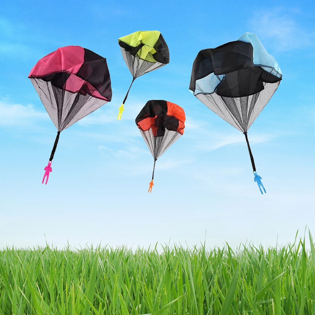 Klassieke Educatief Monteren Speelgoed Hand Gooien Spelen Soldaat Parachute Speelgoed Voor Kinderen Outdoor Fun Sport Willekeurige