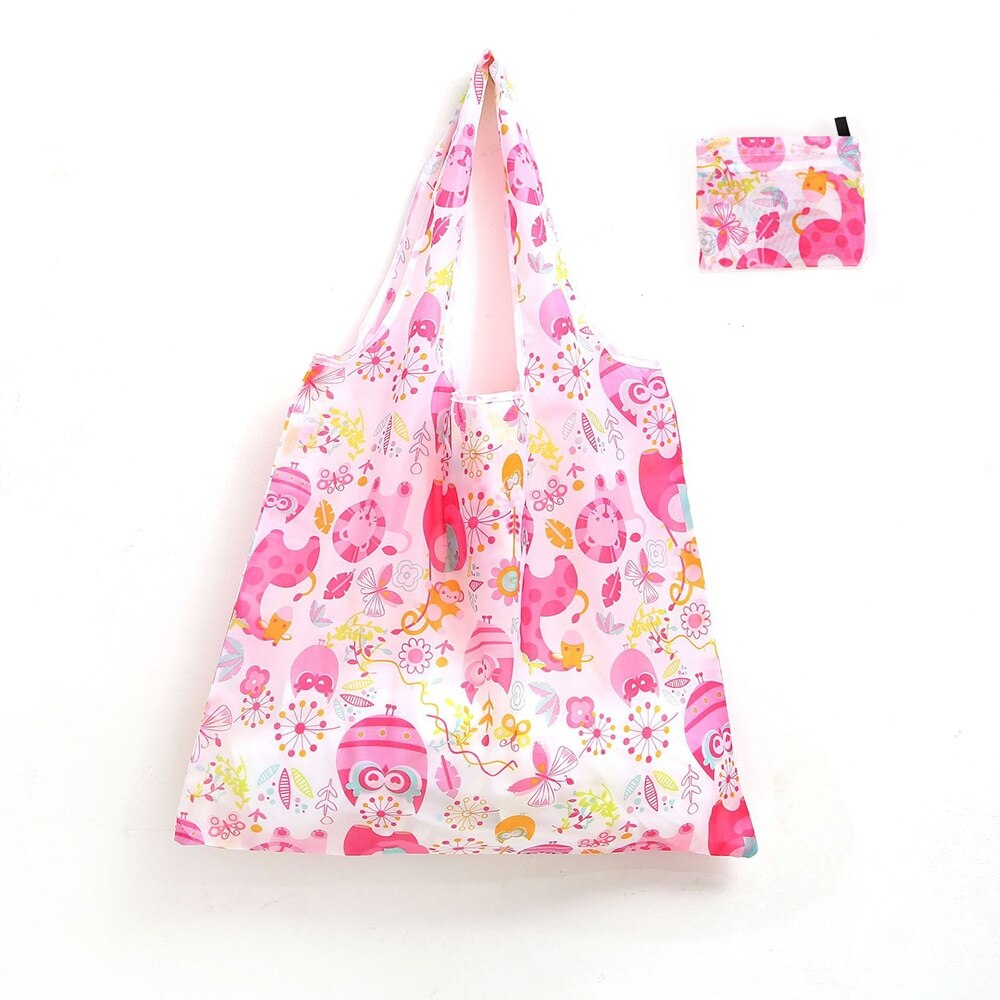 Milieuvriendelijke Opvouwbare Winkelen Opslag Grote Zak Supermarkt Groente Fruit Herbruikbare Tassen Outdoor Camping Voor Boodschappen Houder: G39  46x66cm