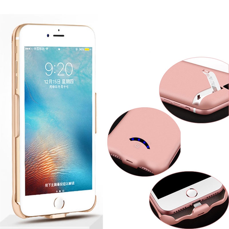 10000 mah batterijhoesje voor iphone  x 8 7 6 6 s plus back-up batterijladerhoesje powerbank oplaadhoesje voor iphone 6 6 s 7 8 plus