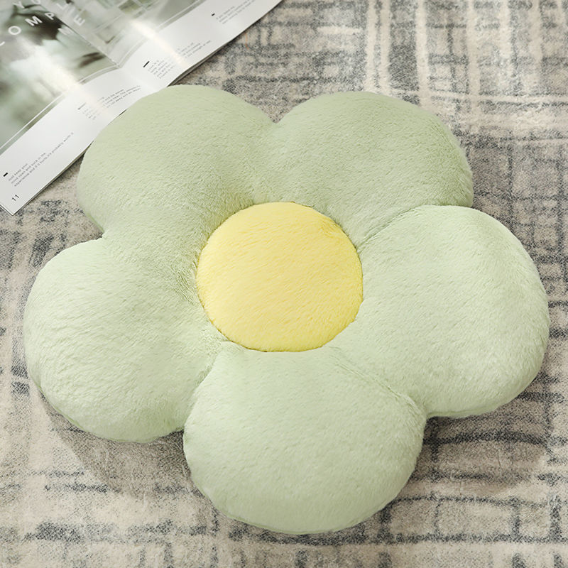 Cojín de flores para el suelo, decoración bonita para habitación, almohadas florales para lectura y descanso, cómodas para adolescentes y adolescentes, niños pequeños, TJ7236: Green
