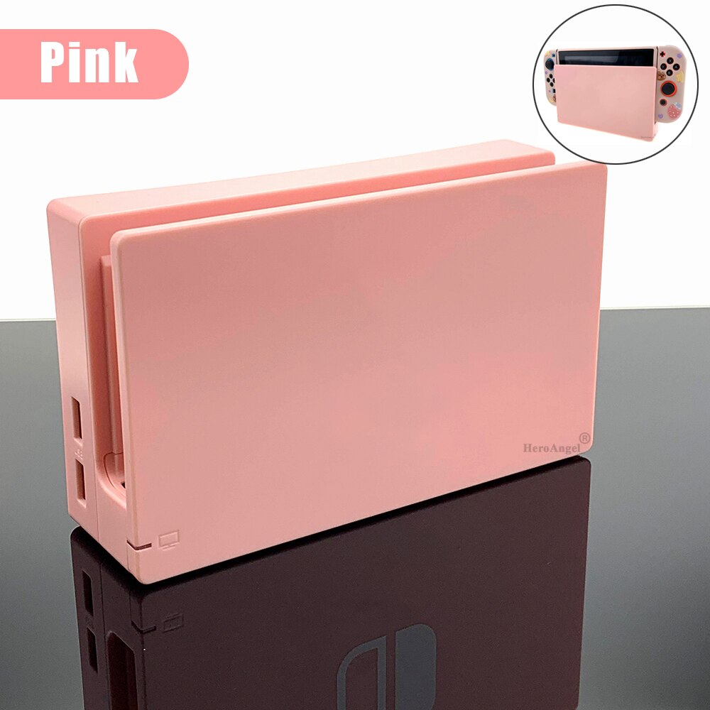 Base de carga para consola Switch TV, estación de acoplamiento limitada, color rosa, Compatible con HDMI