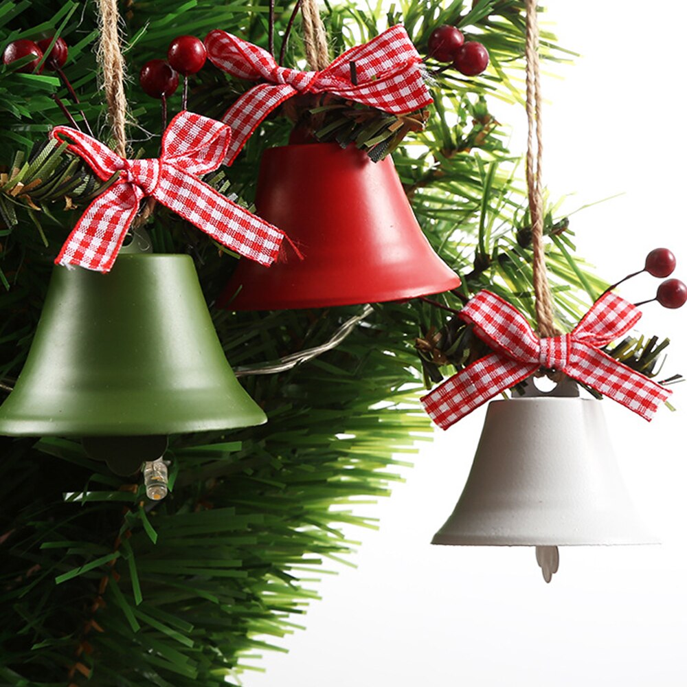 3Pcs Kerstboom Hangende Metal Bells Decoratieve Hangers Deur Gordijnen Bel Voor Kerstboom Kerst Decoratie