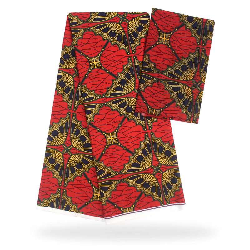 Ankara African Wax Prints Fabric Nigerian Satin Wax Fabrics 5 Yards Imitate Slik Fabric For Dress SM30