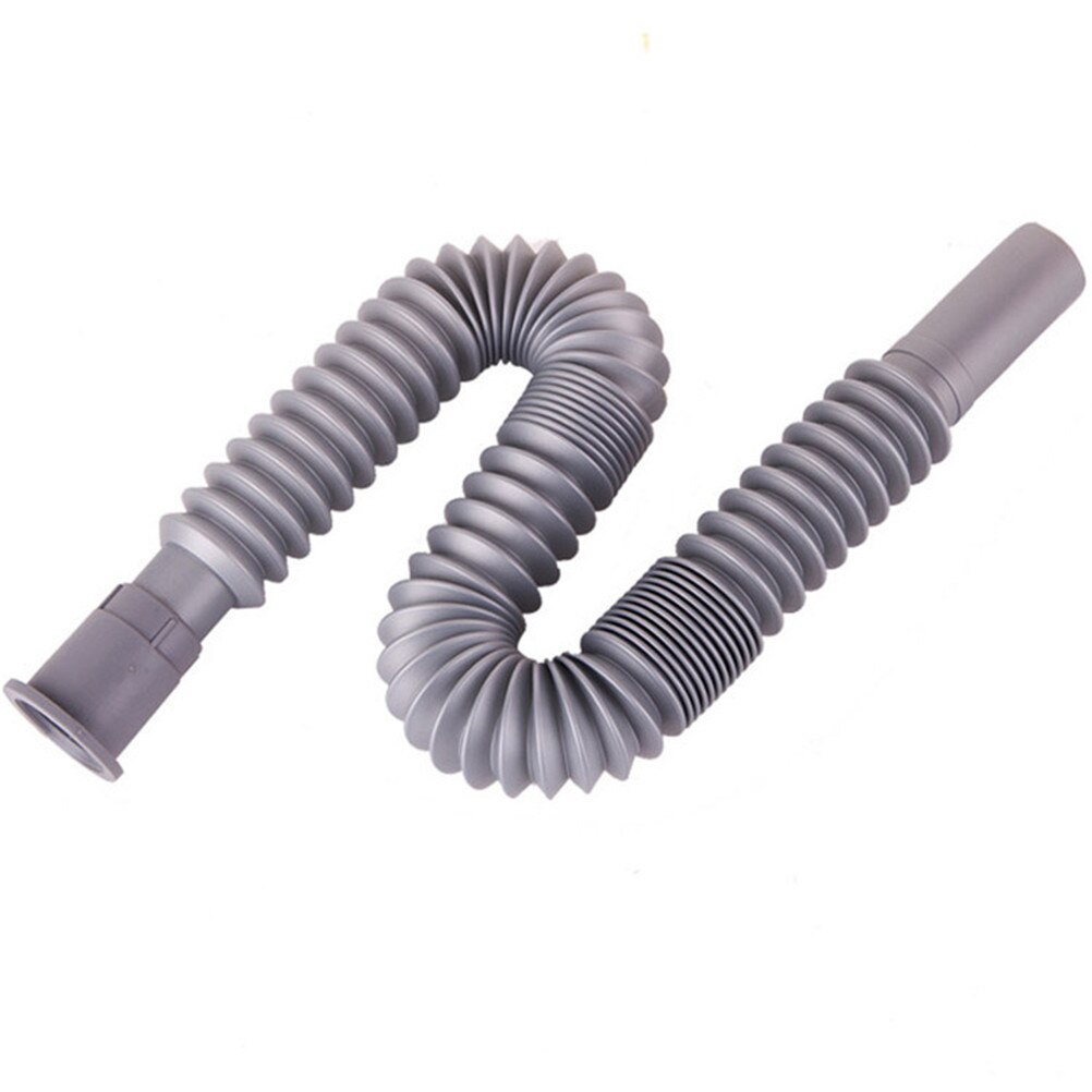 Tubería de drenaje de agua para fregadero de cocina, tubería retráctil de plástico Flexible, PP + PVC, 80cm