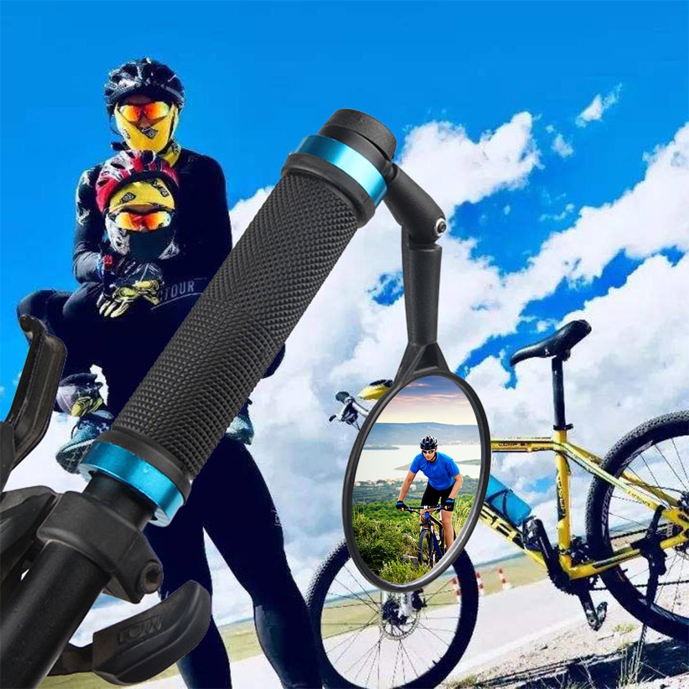 1pc universelle cykelhåndtagsspejle cykling bakspejl justerbarcykel silikone håndspejl