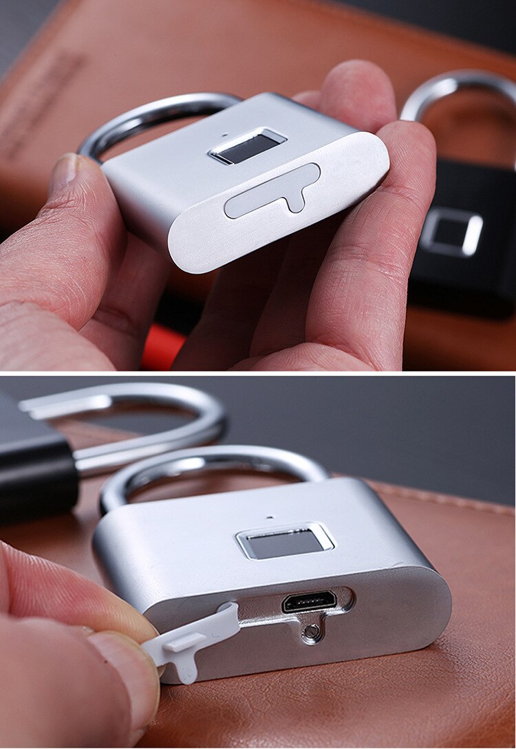 IP65 Waterproof Smart Electronic Fingerprint Padlock/Smart Biometric Fingerprint Pad lock