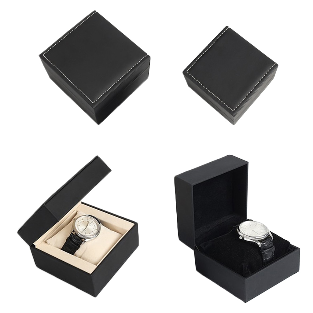Pu Leder Single Slot Horloge Box Case Organizer Voor Klok Horloges Sieraden Dozen Case Display Beste Cadeau