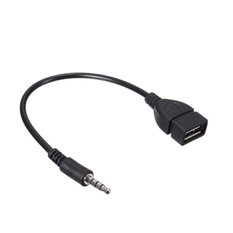3.5mm Male Audio AUX Jack naar USB 2.0 Type A Vrouwelijke OTG Converter Adapter Kabel