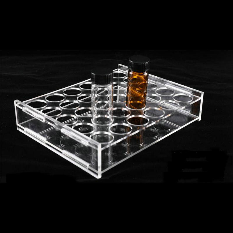 30Holes Lab Sample Bottle Rack Reagent Vials Holder Perspex Chromatographic Bottle Rack 2/3/5ml/10ml/20ml-60ml For Laboratory