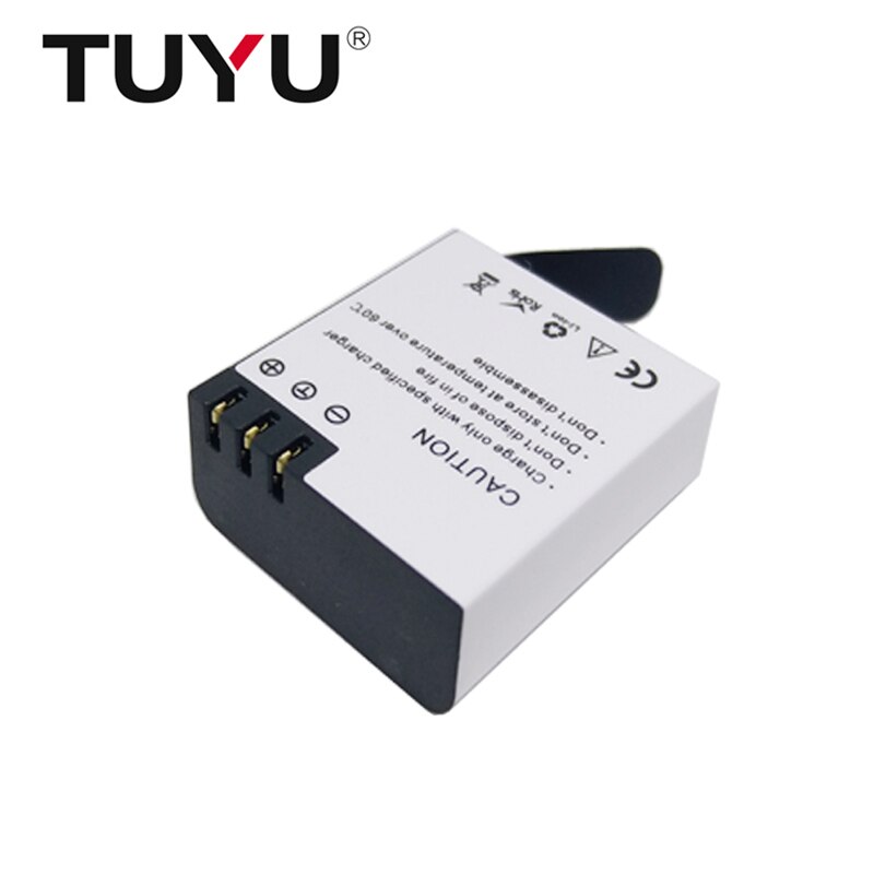 TUYU Batterie D&#39;action Caméra pour EKEN H9 H9R H6S H5S + SJCAM SJ4000 Sj5000 SJ7000 SooCoo F68 C90 c30 C50 gitup2 EK7000 Courageux 4 V50x