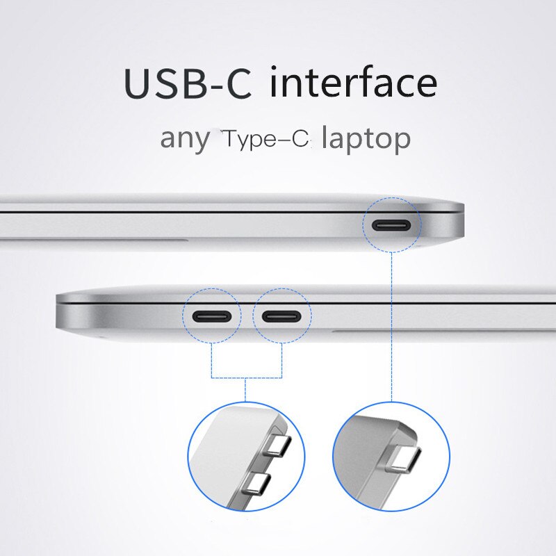 Multi Hub USB type-c Portable 7 en 1, adaptateur de lecteur de carte SD TF, séparateur USB C pour MacBook Pro , station d'accueil