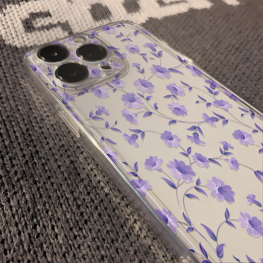 Purple Trumpet Flower Phone Case For IPhone 16 16E 15 14 13 Pro Max Case For IPhone 11 12 XS XR 7 8 Plus Cover Funda Bumber