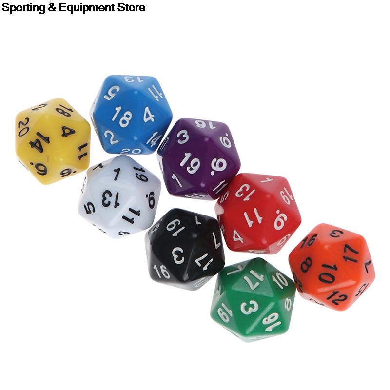 Wirkung D20 Würfel Für Tisch Brettspiel 20 Seitige Daten Reiche Farben Schreibtisch-Spiel Zubehör Für Brettspiel Acryl Digital würfel