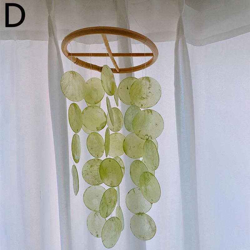 Campana de viento colgante para decoración de jardín, cascabel de viento de 50cm en 8 colores, estilo nórdico para oficina, habitación de niños y guardería: D