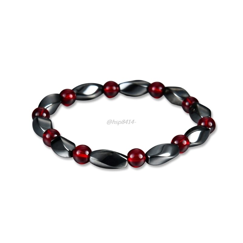 unisex Kühlen Magnetische Armbinde Hämatit Stein Therapie Gesundheit Pflege Perlen Armreif Magnet Elegante armbänder Für Mann Frauen