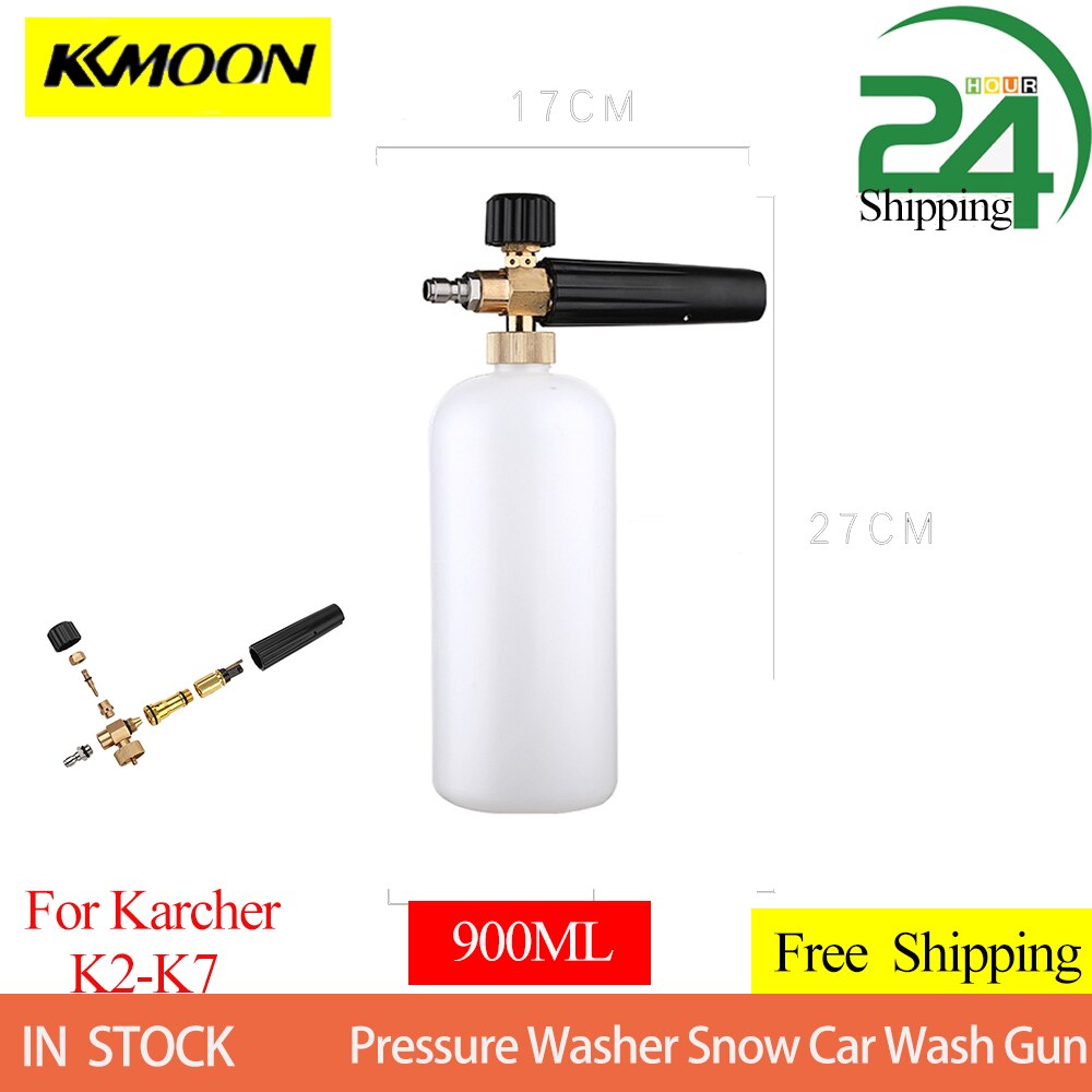 750ML high Pressure Car Washer Snow Foam Lance Water Gun For Karcher K2-K7 Soap Foam Generator With Adjustable Sprayer Nozzle: SET F