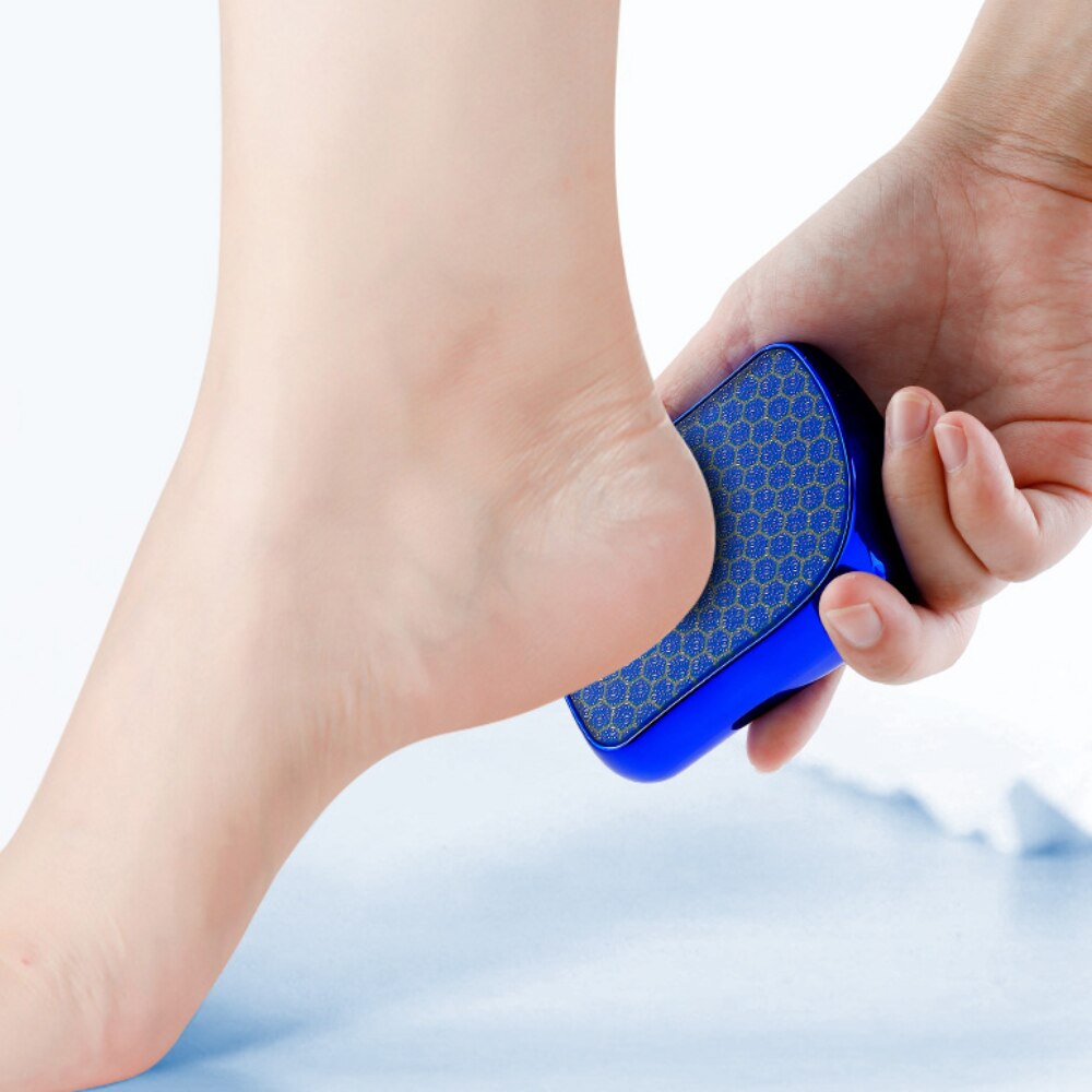 Machine à poncer les pieds ovales en acier inoxydable, lavable, peau morte modérée, lime en caoutchouc, outil de gommage des pieds, Grain de meulage