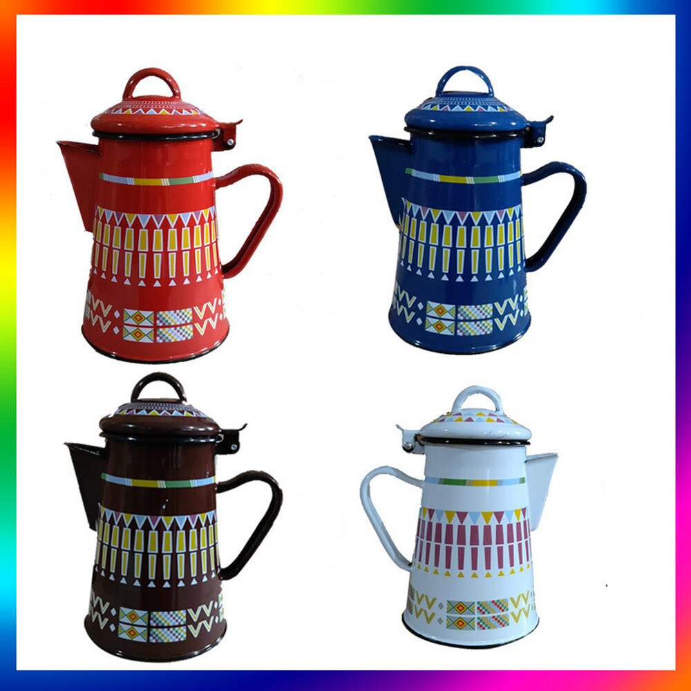 0.8L-2.4L Emaille Koffiepot Hand Thee Emaille Ketel Inductie Fornuis Gasfornuis Emaille Ketel Universele Voor Thuis Keuken