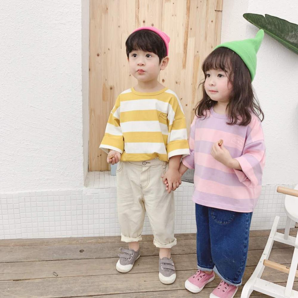 Herfst Kinderkleding Producten Meisjes Koreaanse Herfst T-shirt Dieptepunt Shirt