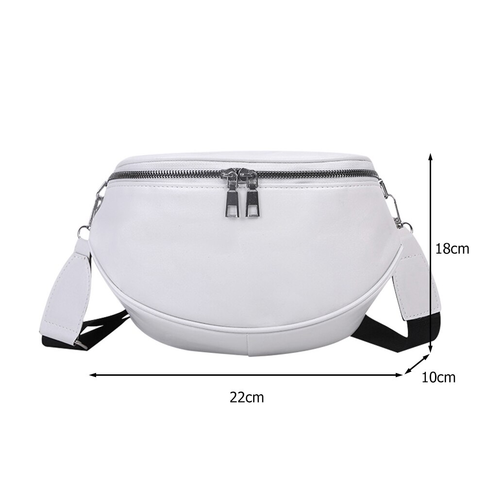 Eenvoudige Effen Kleur Vrouwen Pu Lederen Schoudertas Vrouwelijke Casual Crossbody Borst Tas Mode Vrouwen Handtas