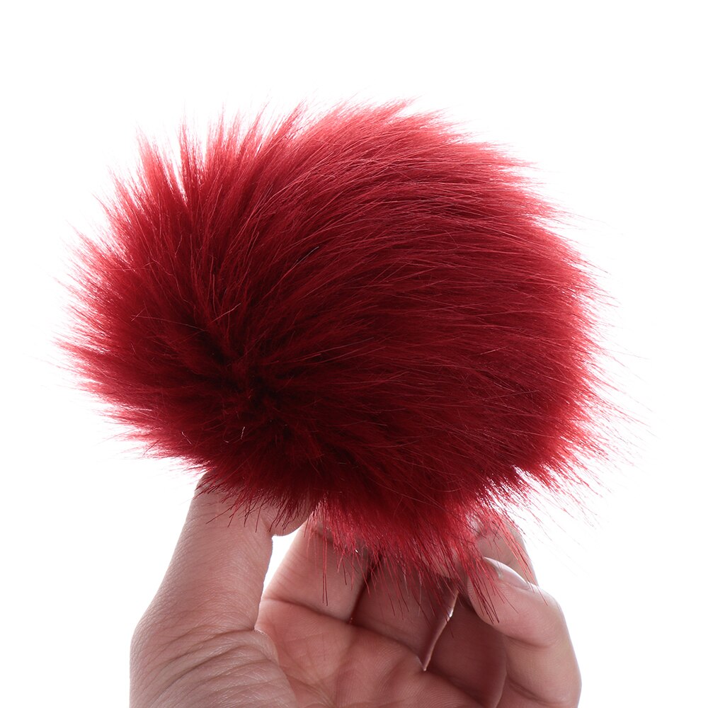 1pc boules de poils en fausse fourrure de renard douces et colorées, bouton-pression, boucle, bonnet tricoté, pompon, sacs à vêtements, accessoires de couture, outils